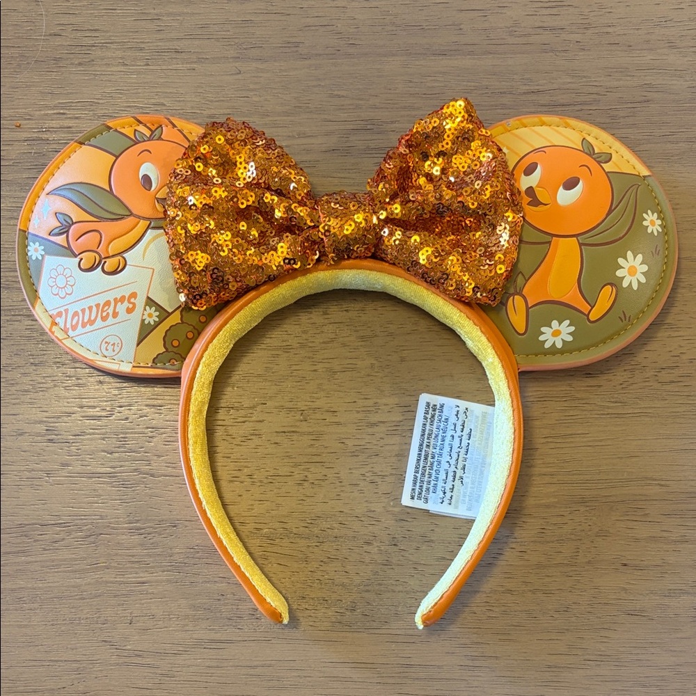 Disney Orange bird Sequin Bow Ears